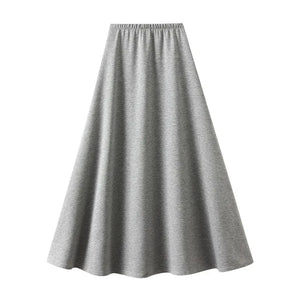 Kjol a linje midi Grå / One Size