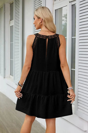 Klänning med virkad spets