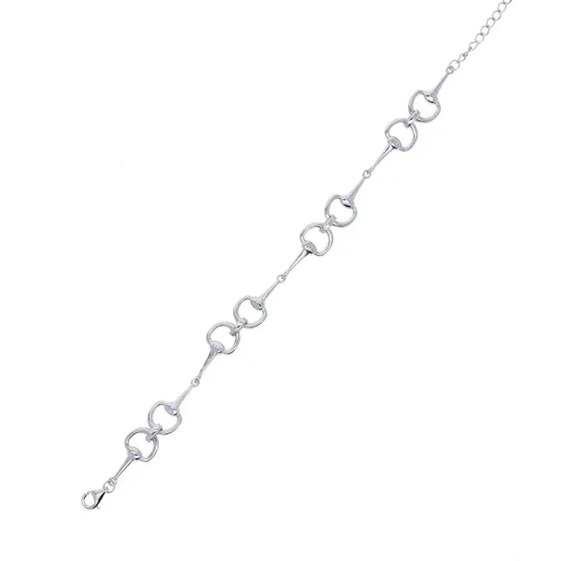 Klassiskt Silverarmband Hästbett Silver / 15med4cm