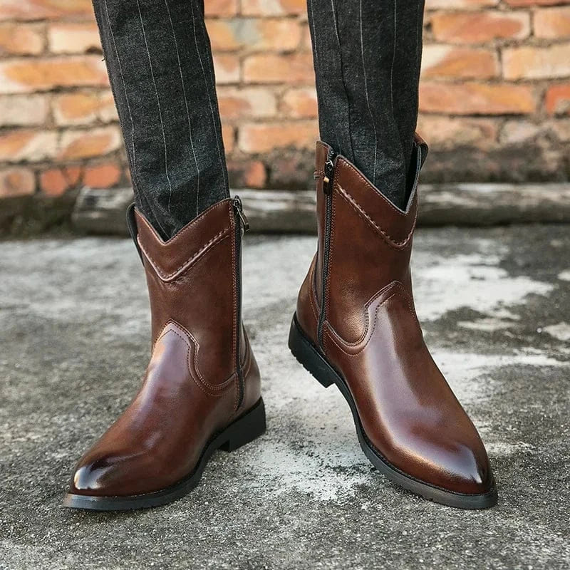 Låga cowboy boots herr