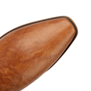 Låga Cowboyboots i Slouchy Stil med Fransar för Dam