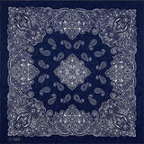 Marinblå Bandana med Paisley Mandala-mönster Marinblå