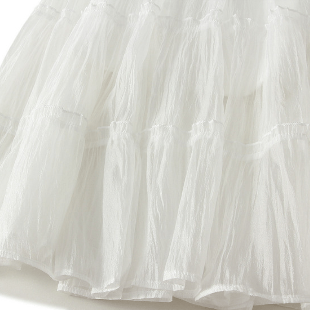 Maxikjol med lager-på-lager av tyll
