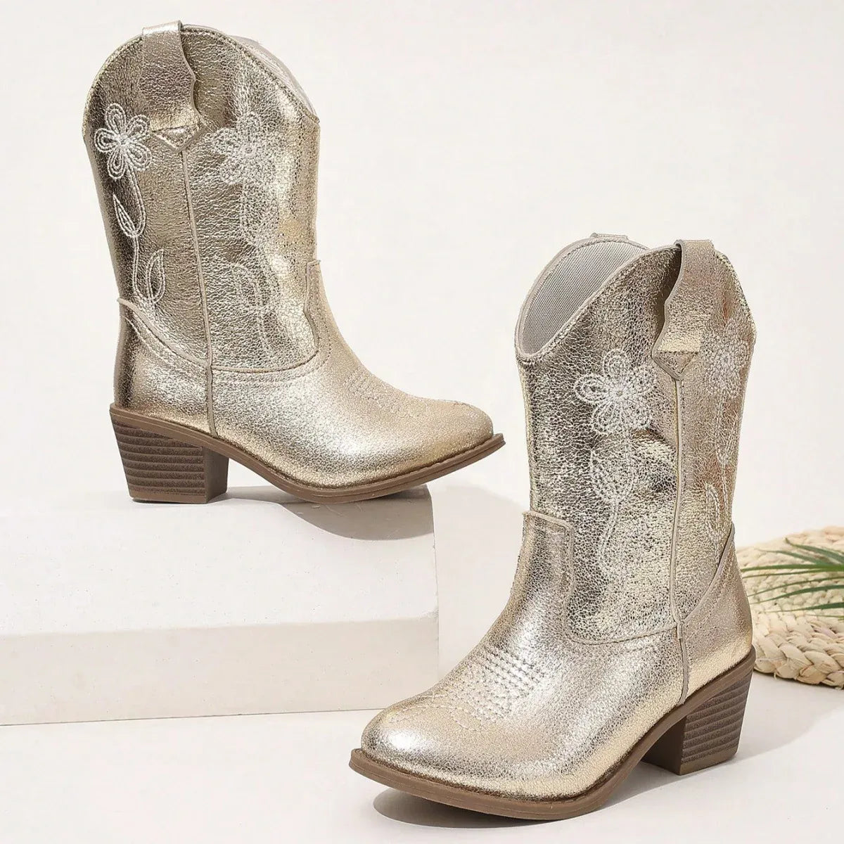Metalliska Cowboyboots för Barn