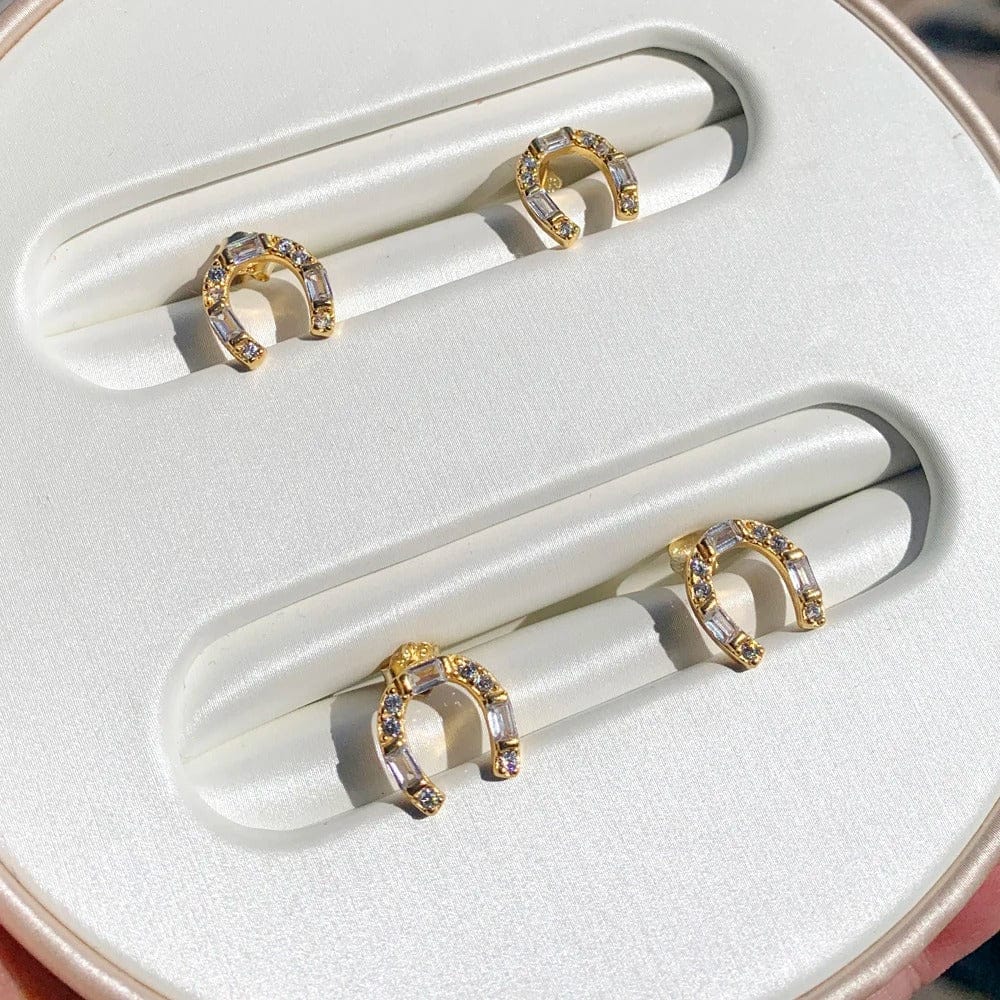 Örhängen hästsko i 925 silver