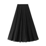 Plisserad midikjol Svart / One Size