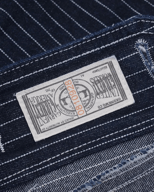 Randig western denimväst herr