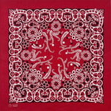 Röd Bandana med Blommig Paisley-mönster Röd
