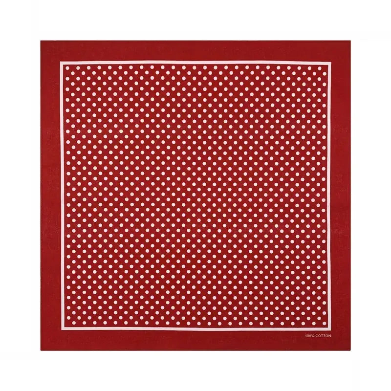 Röd bandana prickar 55×55cm / Röd