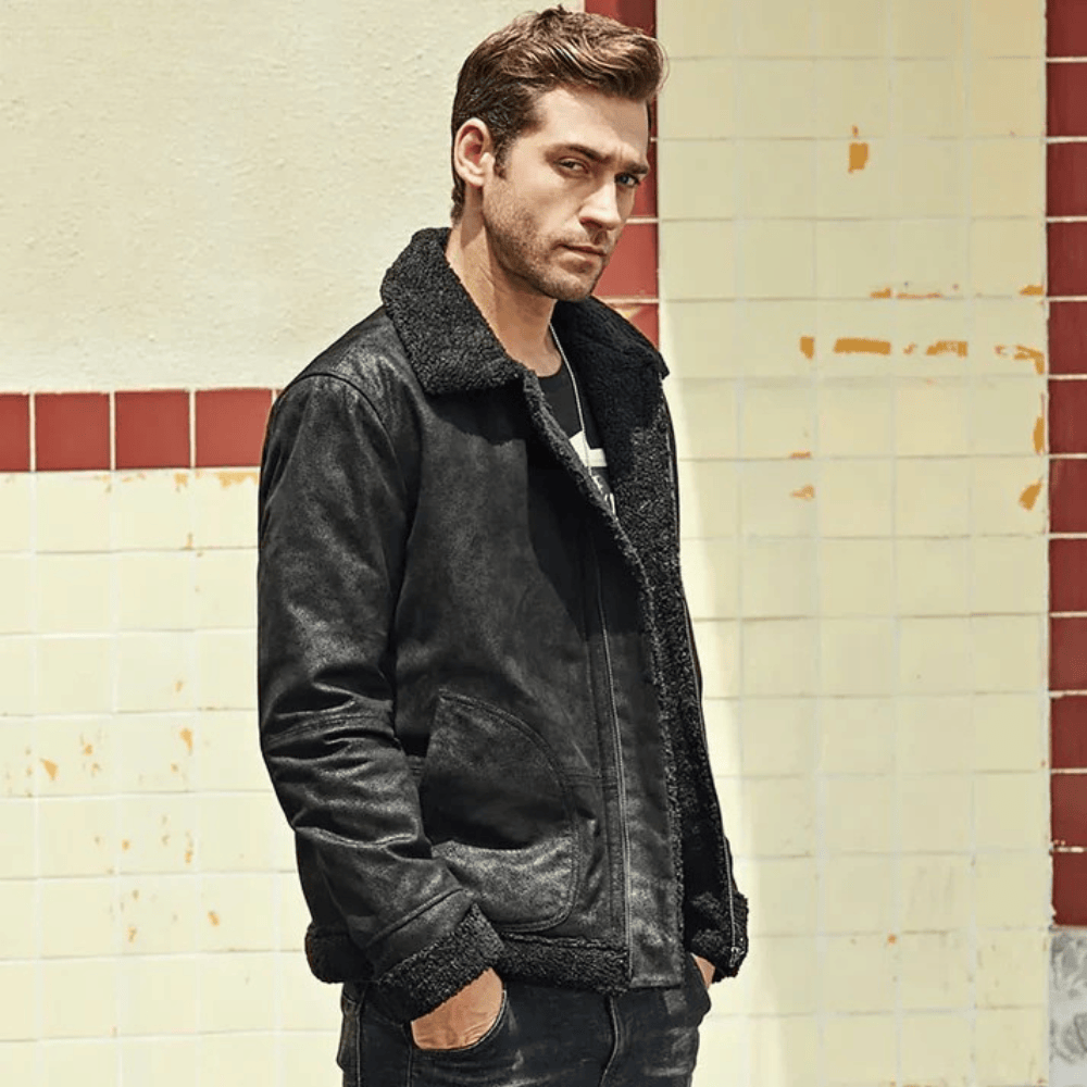 Shearling jacka man