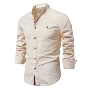 Skjorta murarkrage herr Beige / S