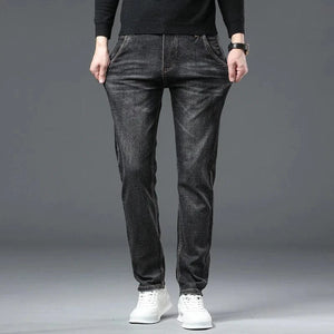 Slim fit stretchjeans för herr