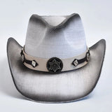 Stråcowboyhatt Herr Vit / One Size