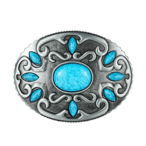 Turkis Bältesspännen Western Stilar Oval stil