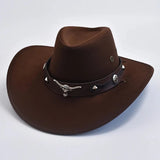 Ullfilt cowboyhatt Kaffe / 56-58cm