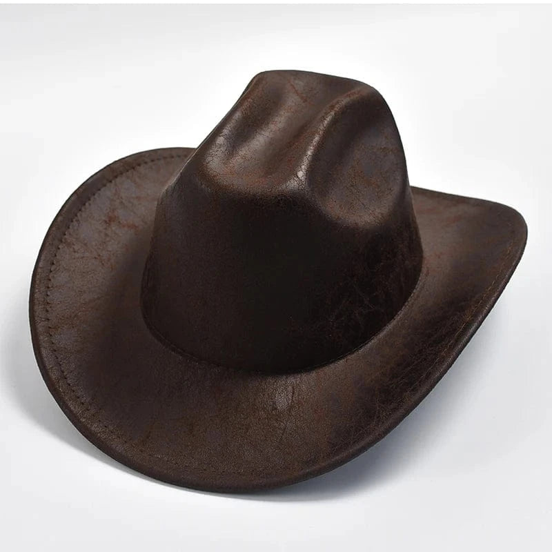Vintage Cowboyhatt Herr Mörkbrun / One Size