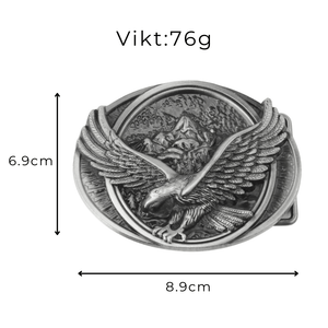 Western Bältesspänne "Stigande Örn över Berg"