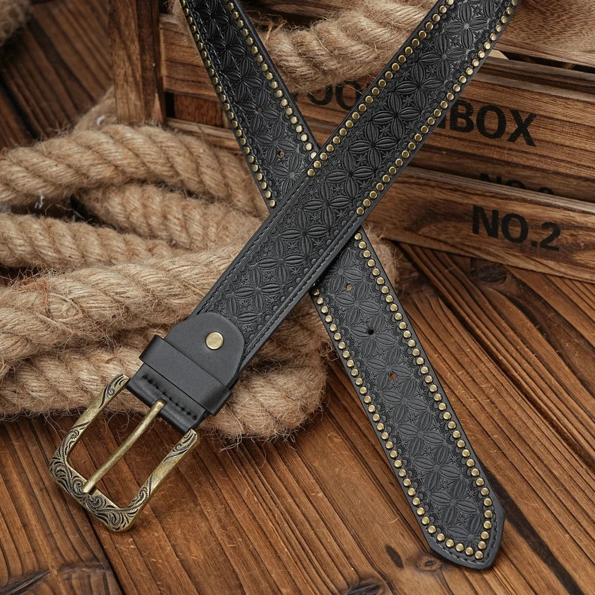Western Cowboy Läderbälte